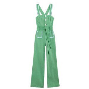Rachel Antonoff Clem Jumpsuit in Moss Size 6
